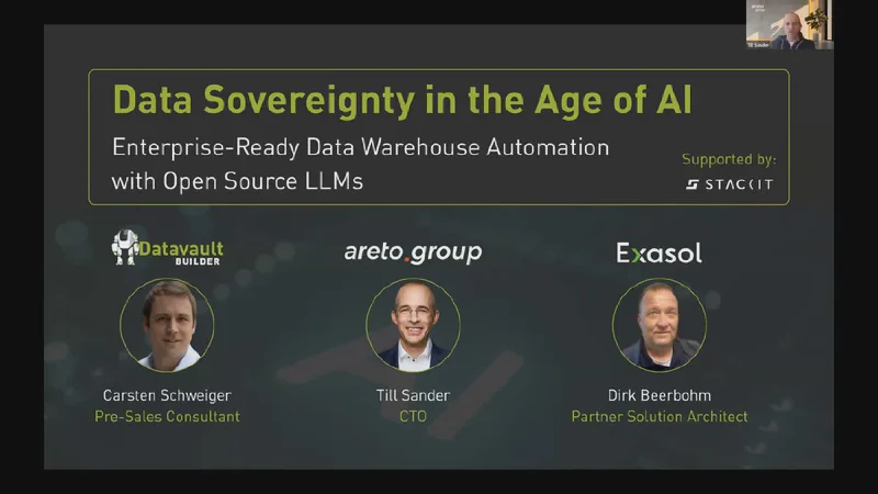 Datová suverenita a AI: Enterprise DWH